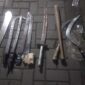 Barang bukti senjata tajam yang diamankan. (Dok. tribratanews.restasukabumi.jabar.polri.go.id)