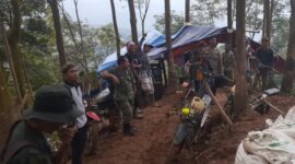 Lokasi penambangan emas ilegal di Gunung Sanggabuana, Tanjungsari, Kabupaten Bogor. (Foto Dok. Polres Bogor)
