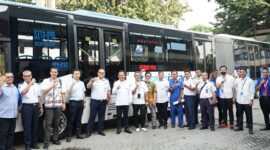 Dinas Perhubungan Provinsi Jawa Tengah bersama beberapa badan pemerintahan Provinsi Jawa Tengah melakukan studi komparasi bus berbahan bakar gas. (Dok. Dinas Perhubungan Jawa Tengah)  