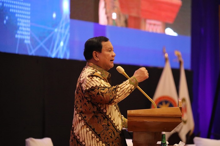 Ketua Umum Partai Gerindra Prabowo Subianto dalam acara strategi transformasi bangsa menuju Indonesia emas 2045. (Dok. Tim Media Prabowo Subianto)  