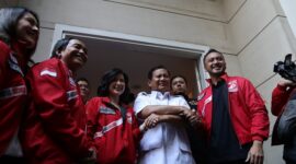 Ketua Umum Partai Gerindra Prabowo Subianto dan mengunjungi Partai Solidaritas Indonesia (PSI). (Dok. Tim Media Prabowo)  
