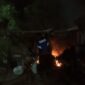 Kandang ternak kambing di Ponorogo, Jawa Timur, ludes terbakar. (Dok. FIN) 
