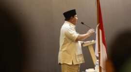Ketua Umum Partai Gerindra Prabowo Subianto menghadiri acara Konsolidasi Zona III Pemenangan Pileg Partai Bulan Bintang di Hotel Pangeran Beach, Padang. (Instagram.com/@prabowo)