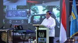 Menteri Pertahanan Prabowo Subianto menghadiri HUT ke-45 Forum Komunikasi Putra Putri Purnawirawan dan Putra Putri TNI-Polri (FKPPI). (Dok. Tim Media Prabowo Subianto)

