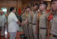 Menteri Pertahanan Prabowo Subianto saat meresmikan pembangunan ruang makan Taruna Husein di Akademi Militer (Akmil), Magelang. (Dok. Tim Media Prabowo Subianto)