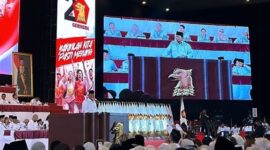 Konsolidasi Nasional Partai Gerindra yang dihelat di Jiexpo Kemayoran, Jakarta Utara, Jumat (15/12/2023). (Instagram.com/@gerindra) 