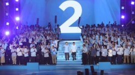 Acara Konsolidasi Pemenangan Prabowo-Gibran kepada para seluruh kader dan relawan yang hadir di Sentul International Convention Center, Bogor, Jawa Barat. (Dok. Tim Media Prabowo-Gibran)