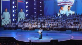 Acara Konsolidasi Pemenangan Prabowo-Gibran kepada para seluruh kader dan relawan yang hadir di Sentul International Convention Center, Bogor, Jawa Barat. (Dok. Tim Media Prabowo-Gibran)