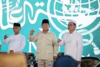 Calon presiden nomor urut 2 Prabowo Subianto hadir di Ponpes Genggong, Kabupaten Probolinggo, jawa Timur. (Dok. Tim Media Prabowo-Gibran)  