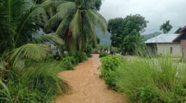Kondisi banjir di Aceh Selatan, Minggu (12/5/2024). (Dok. BPBD Aceh Selatan)