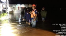 Kondisi banjir di kab Cirebon, Sabtu (6/7). Sumber foto: BPBD Kab Cirebon